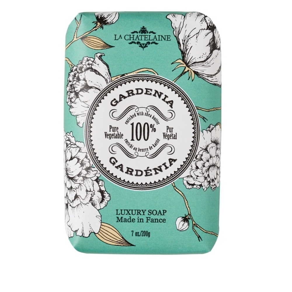La Chatelaine Luxury Bar Soap  Natural Shea Formula 7 oz Gardenia